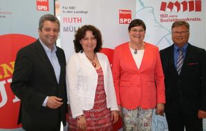 Die Spitze der SPD-Kreistagsfraktion mit Dr. Thomas Beyer (l.)