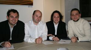 Von links: Michael Forster, Thomas Saatberger, Florian Emberger und Unterbezirks-Vorsitzender Daniel König.