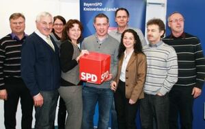 SPD-Kreisvorstandschaft mit Bgm. Michael Adam (Mitte)